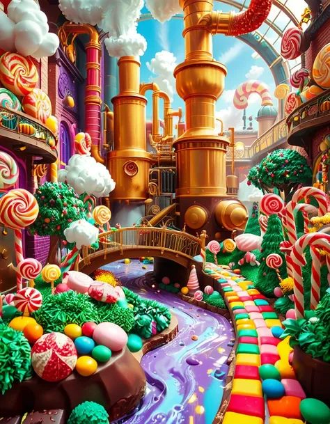 Willy Wonka chocolate factory background