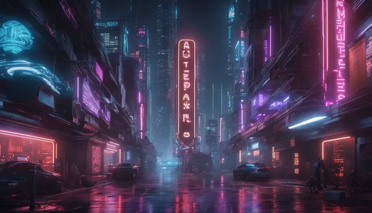 3D Cyberpunk Background