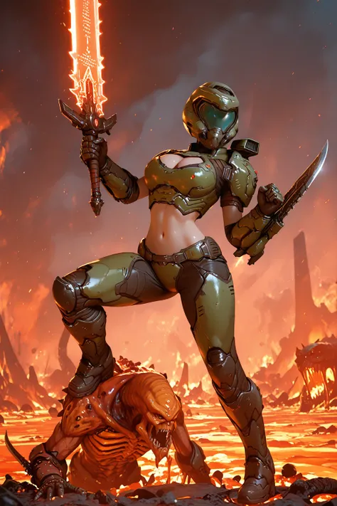 Doom Slayer and Doom Girl aka Crash | Illustrious