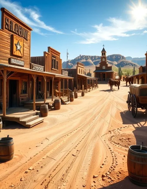 Western village background
