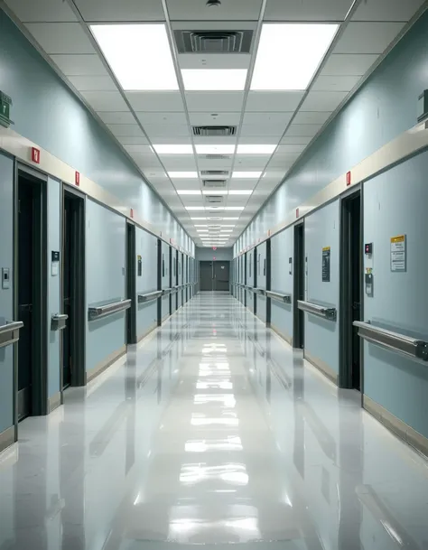 sterile hospital corridor