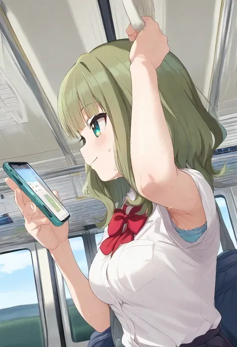 Holding Hand Grip (posing in train)吊り革を握る｜IL