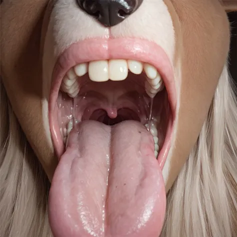 mouth tongue uvula of woman