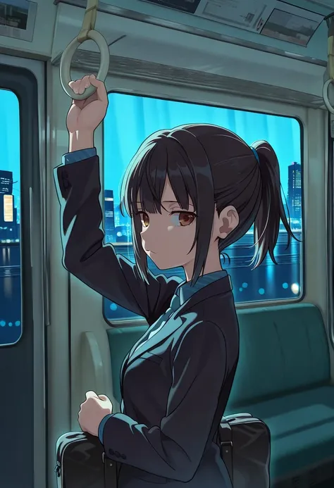 Holding Hand Grip (posing in train)吊り革を握る｜IL