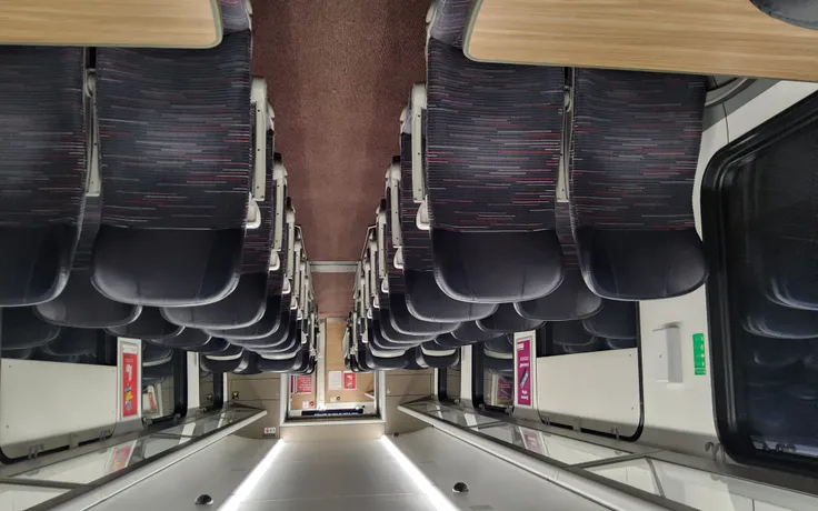 Modern train interior