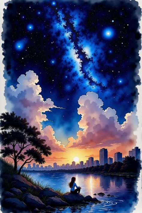 Vibrant Watercolor Painting/Sketch