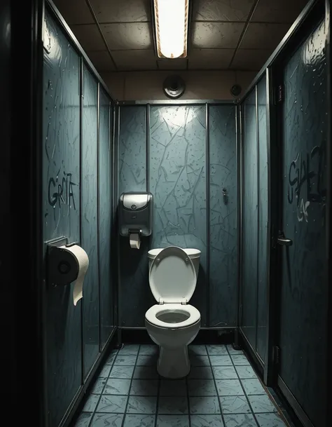 public restroom stall illustrious