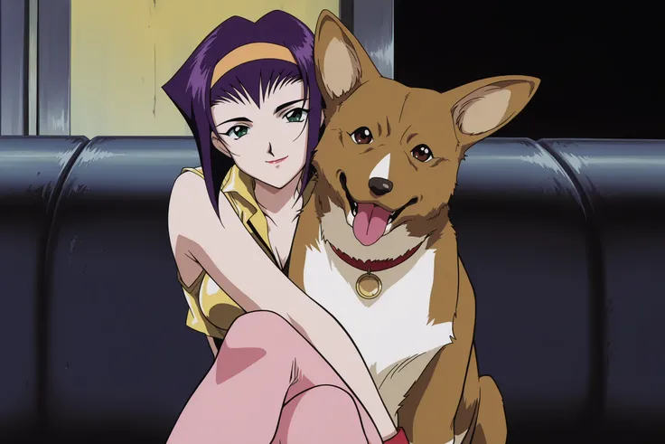 Faye Valentine and Ein (Cowboy Bebop) - Commission!