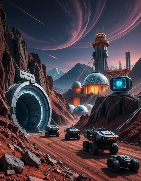futuristic mining outpost pony