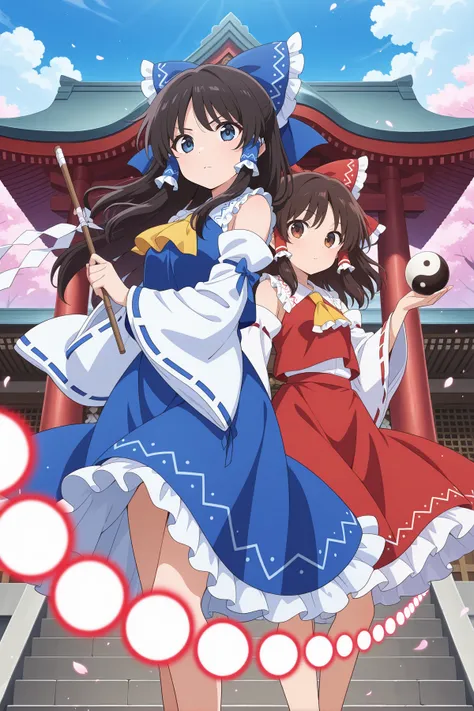 Reimu Hakurei (Touhou Project) & Blue Reimu