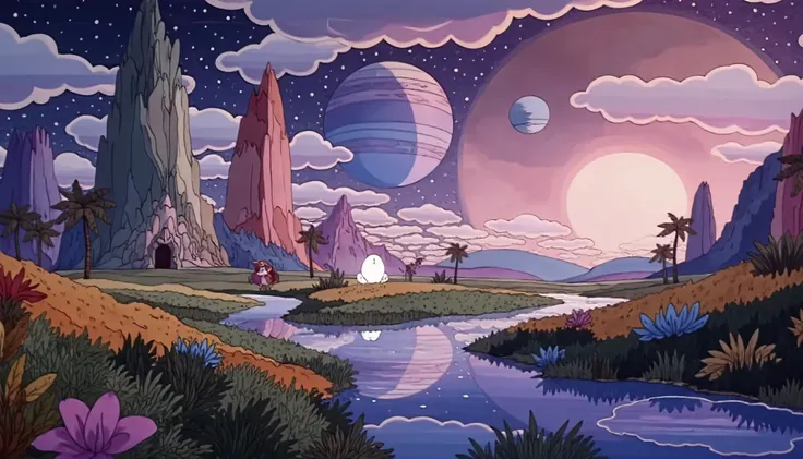 Soviet Children's Cartoon Style: "Along with the Clouds" for Animation & Illustration