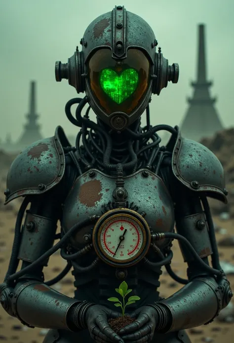 steam robots/cyborg portait