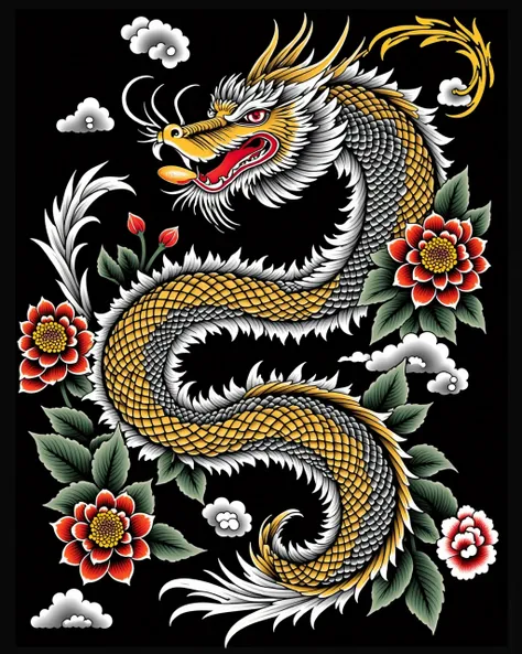 DP Tattoo Sketch Traditional Japanese Flux