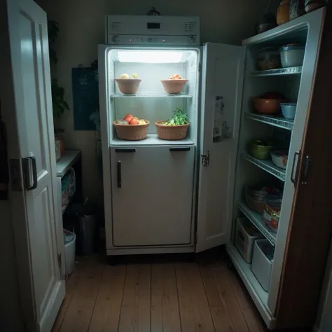 CS13 - Small Fridge With Shelf Unit.