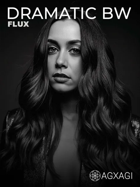 Flux | Dramatic Portrait | B&W | LoRA