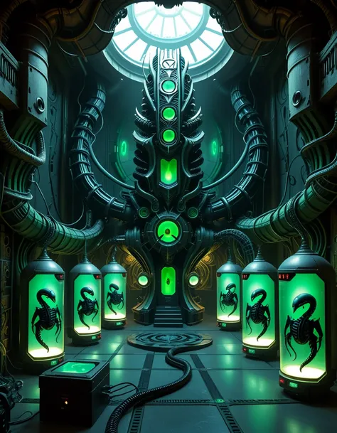 necromancer futuristic laboratory