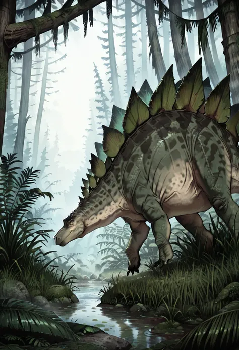 Stegosaurus: lit. "Roof-Lizard" (Late Jurassic Dinosaur) [Illustrious]