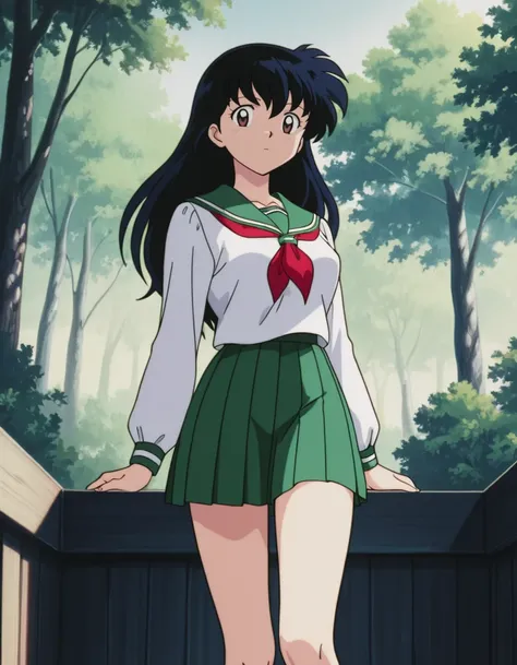 犬夜叉　日暮かごめ　2000年代アニメアナログ作画風　illustrious(Inuyasha　Higurashi Kagome　2000s anime analog painting Style　illustrious)