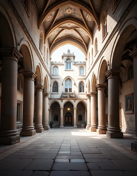historical courtyard pony