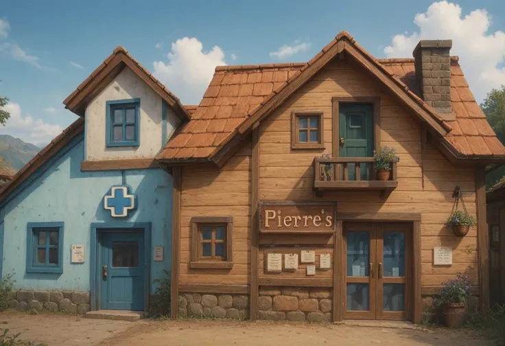 Pierre's store & Pelican clinic (Pelican City PACK, Stardew Valley)