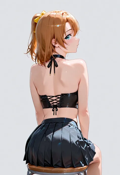 Cross-laced Halterneck Crop Top with Skirt (IL)
