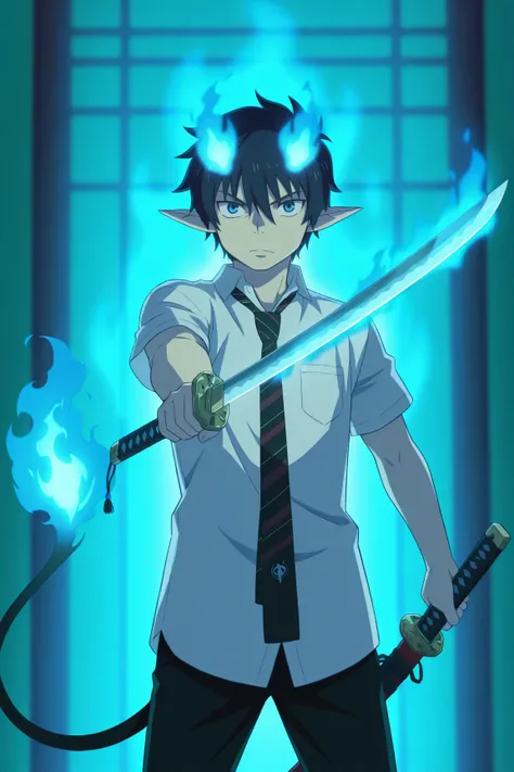 Rin Okumura - Ao no Exorcist / Blue Exorcist - (Illustrious) [Commission]_rel_260420