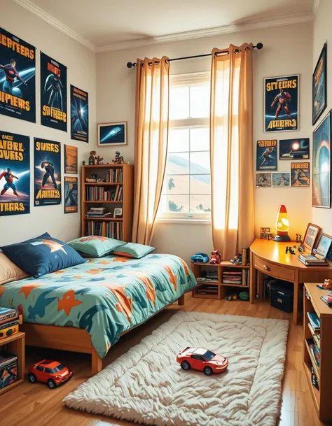 boy bedroom illu
