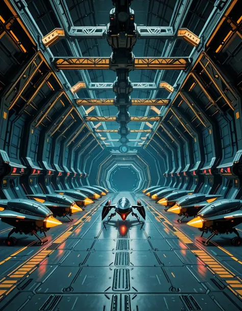 high-tech hangar illu