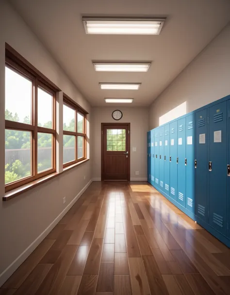 high school hallway pony