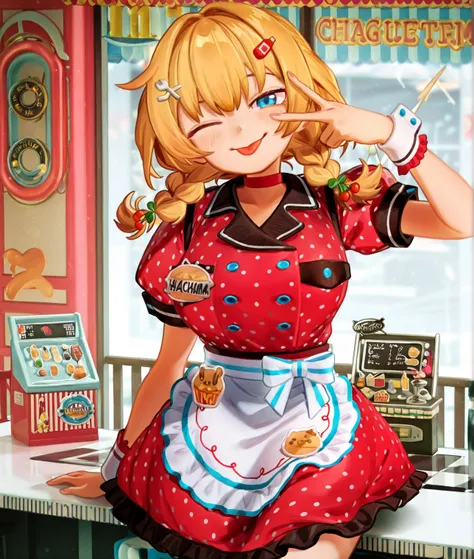Akai Haato 7th Outfit - Carhop Waitress (Hololive)