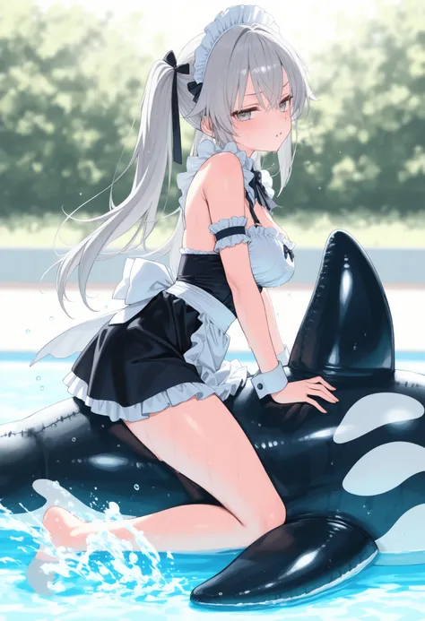 [Illust&XL&Pony] inflatable orca / inflatable toy / シャチフロート / シャチ浮き輪 / イルカフロート