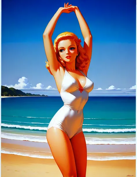 Pin Up girl ( Retro Cover Style)