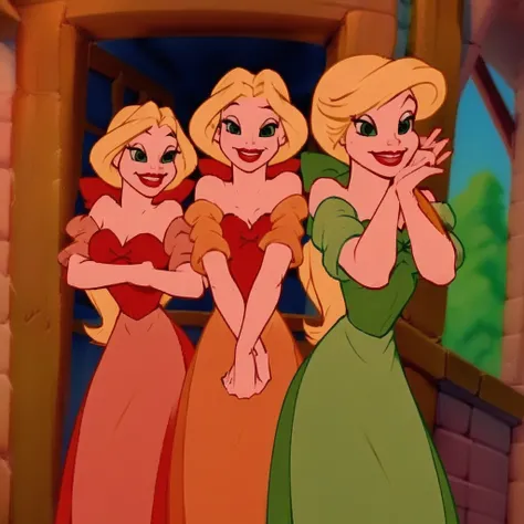 Bimbettes/Triplets (Illustrious) - Beauty and the Beast