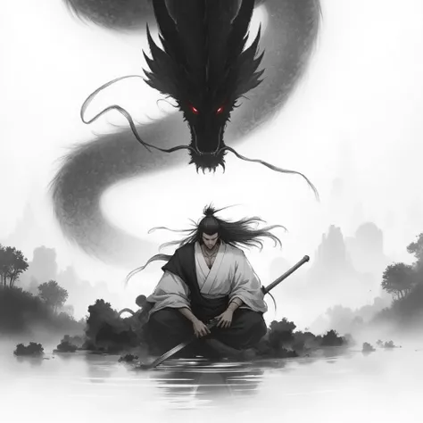 WD-The effect of ink and water dragon