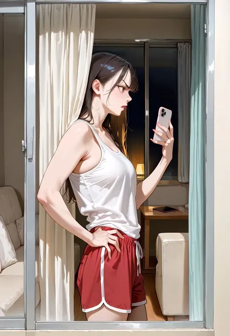Peeking through window
