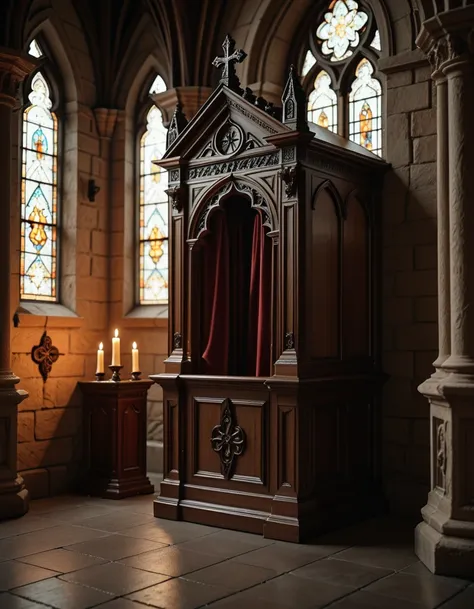 confessional booth illu
