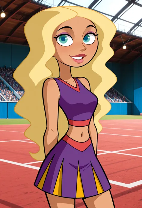 Tara, blonde cheerleader from Middleton High School, (Kim Possible), LoRA, PonyXL