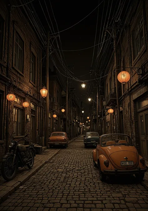Night city alleys