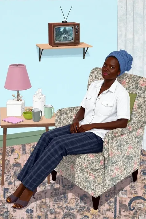 Illustration of Njideka Akunyili Crosby