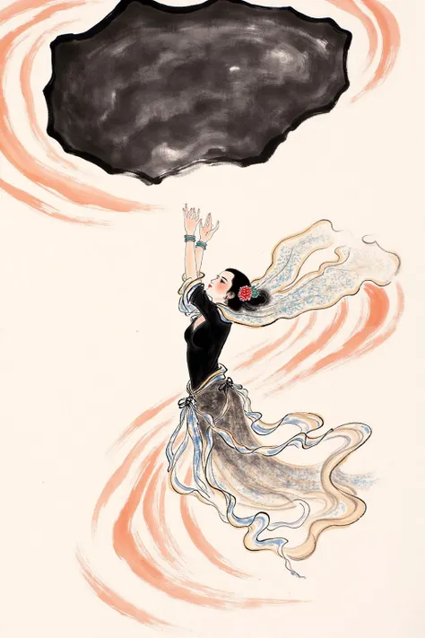 Flux-近现代中国画女性人物-Female figures in modern Chinese paintings