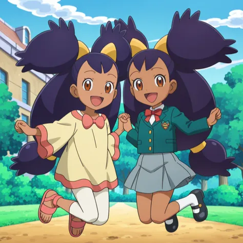 Iris - Flashback Clothes, School Uniform (Pokemon Black and White)