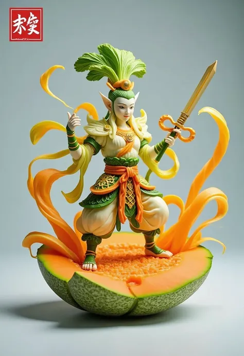 DX_Fruit And Vegetable Carving Art_Presentation Of Mythological Characters