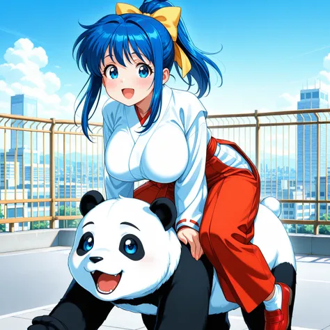 Civitai デパート屋上にあるパンダの乗り物 兼 ライディングアニマル / Riding animal on a department store rooftop, modeled after a panda