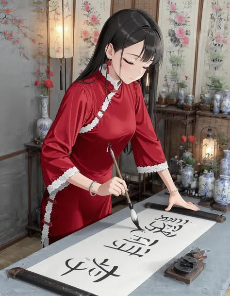 Poses : Writing calligraphy - SeaArt AI Model