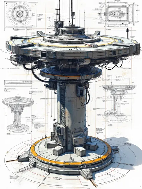 C_Sci-Fi Mechanical Design_Designs Such As Space Stations