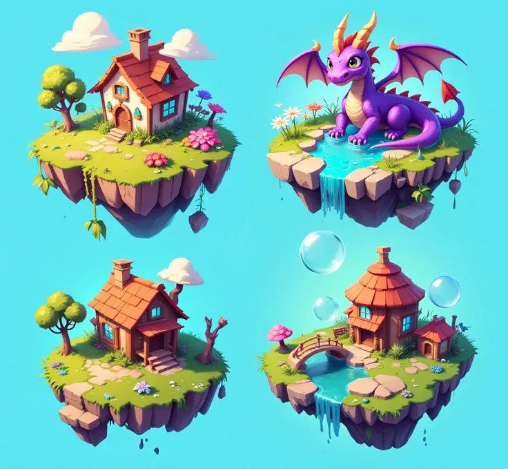 DE_Fantasy Floating Islands_Scene Generation