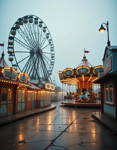 abandoned amusement park pony