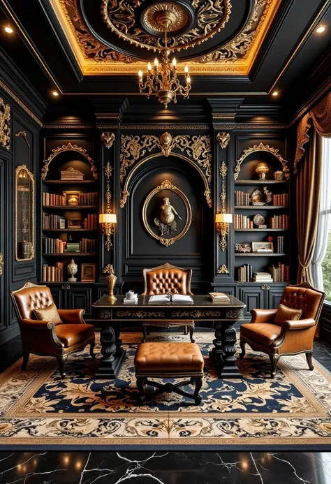 DE_Black And Gold Luxury Style_High-End Space Design