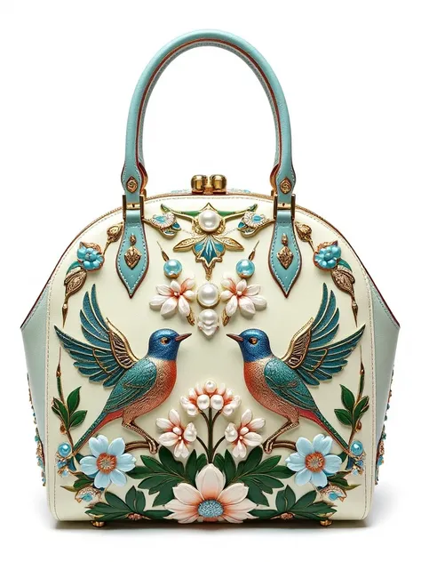 DE_Embossed Bird And Flower Patterns_Handbag Design Decoration