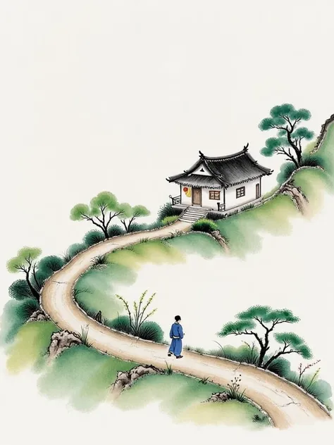C_Ink Wash National Style_Landscape Scene Painting